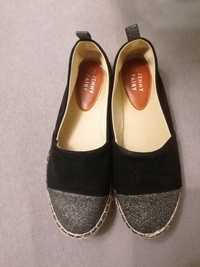 Espadryle damskie, czarne, r. 39