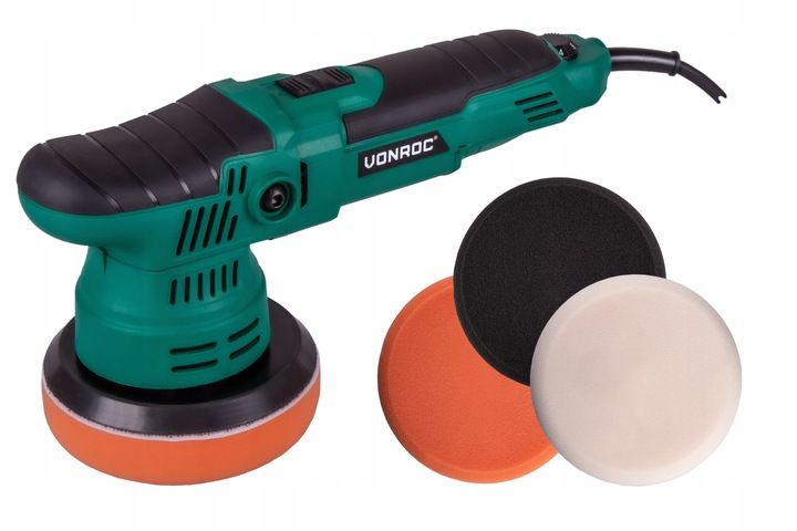 Polerka Mimośrodowa 650w - 125mm | 4 Tarcze Polerskie W Zestawie | Von