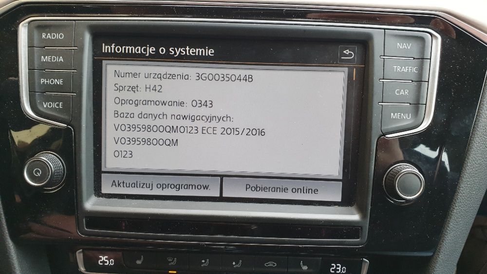 VW Radio POLSKIE Menu USA Konwersja Arteon Passat B8 Golf 7 Tiguan