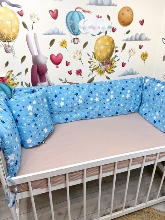 Бортики захист в ліжечко дитяче . Бортики в кроватку .