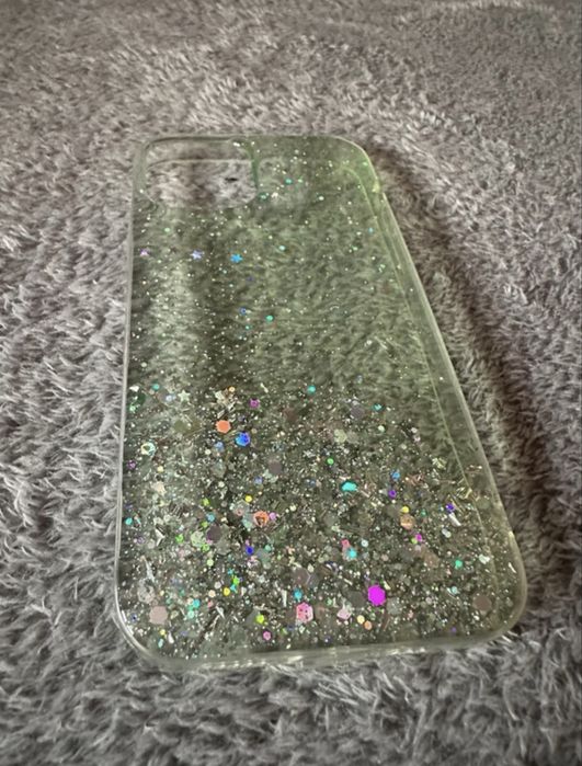 Silikonowe, zielone, czarne  dwa etui z brokatem do Iphone 12Pro Max