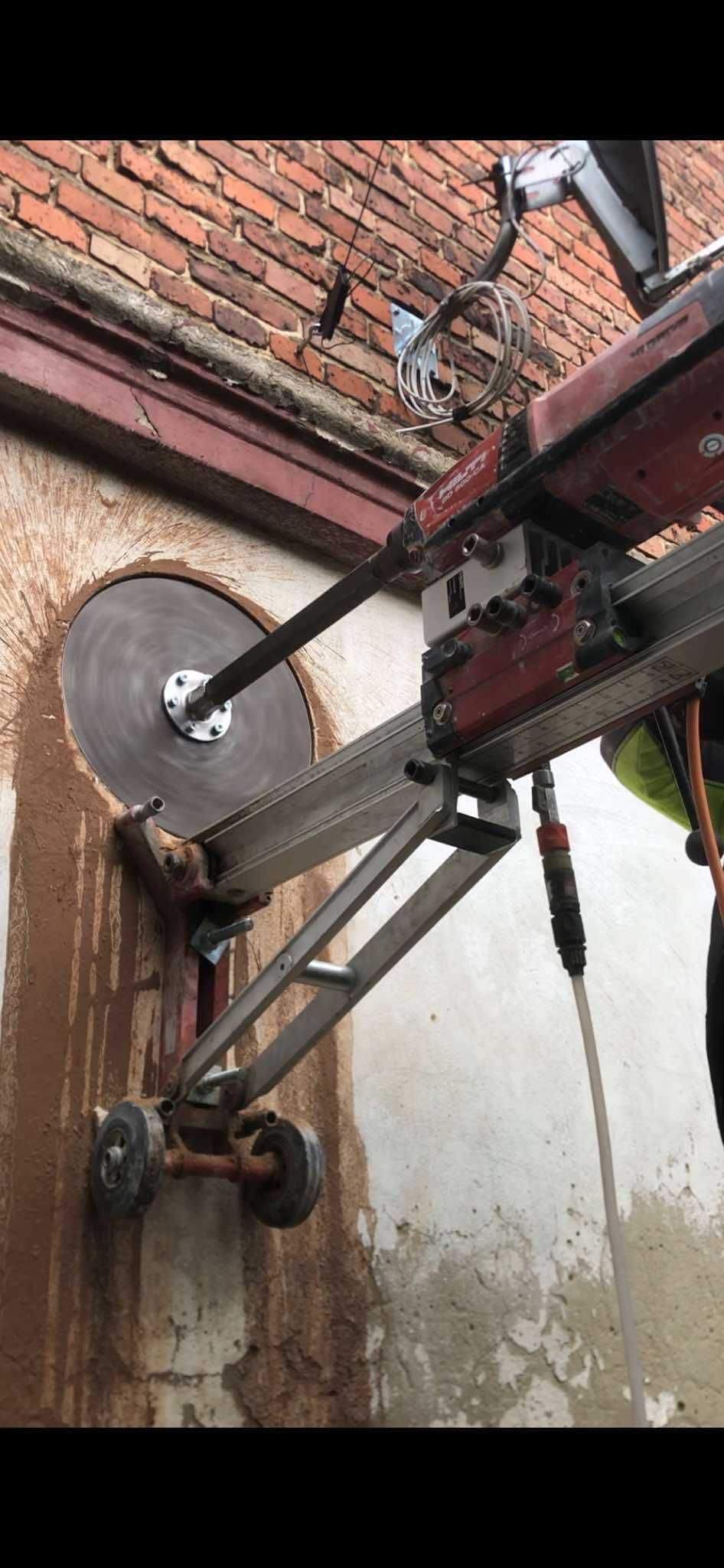 Cięcie / wiercenie w betonie ø50-450mm Technika Diamentowa Przewierty