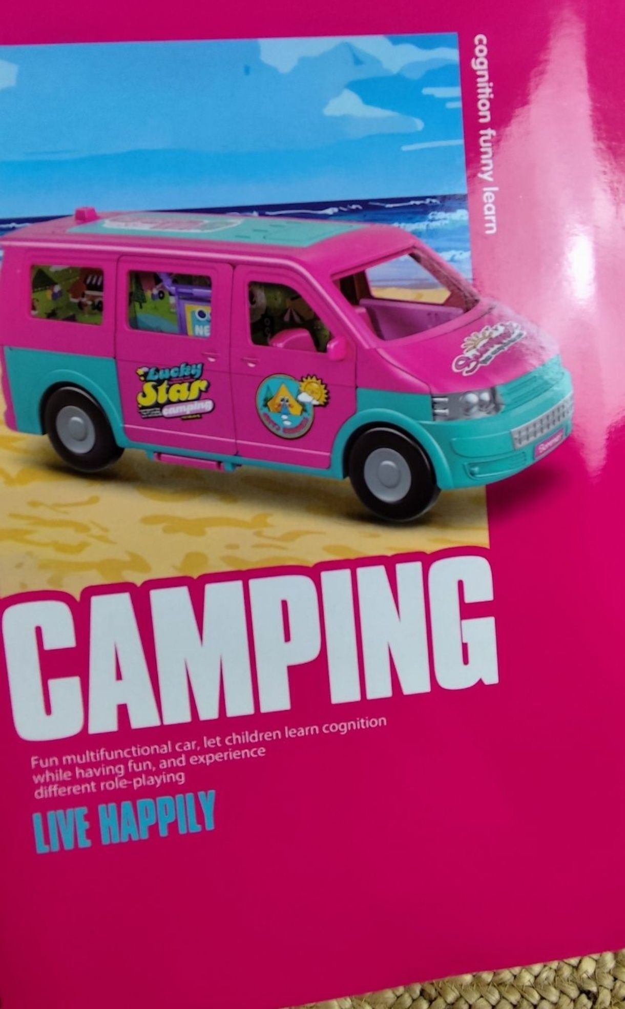 Lalka nowa jak Barbie z samochodem kamper kamperem z akcesoriami