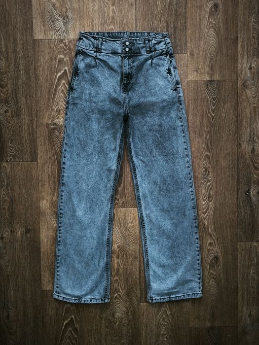 Жіночі сірі джинси на високій посадці