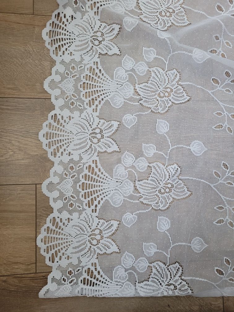 Firana firanka na taśmie długa, szeroka, bardzo duża 2,45x7,0 m