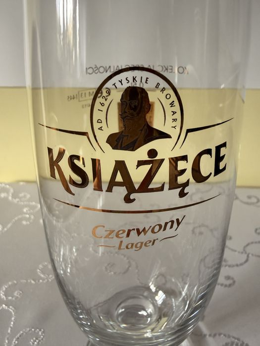 Szklanka Książęce Czerwony Lager 0.5l Oryginalny Kufel do piwa klasyka