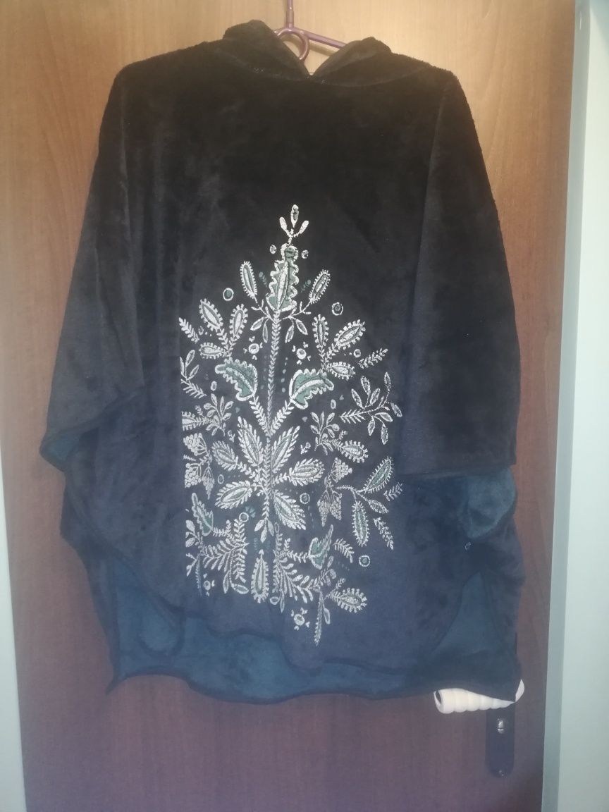 Poncho pluszowe damskie firmy key