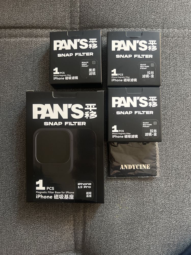 Zestaw MagSafe filtrów do iphone 13Pro PAN’S snap filter od andycine