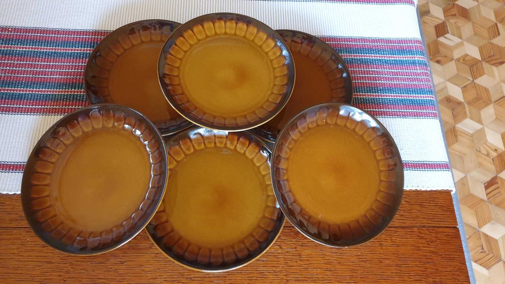 Talerzyki deserowe, z okresu PRL - Tułowice - 6 sztuk