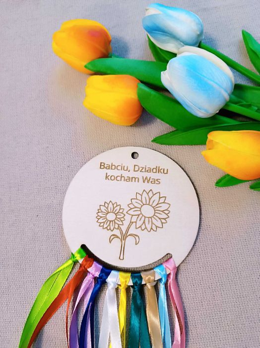 Łapacz snów zestaw kreatywny DIY prezent na DZIEŃ BABCI DZIEŃ DZIADKA