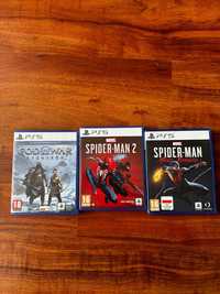 Spider man 2, god of war ragnarok, miles morales PS5