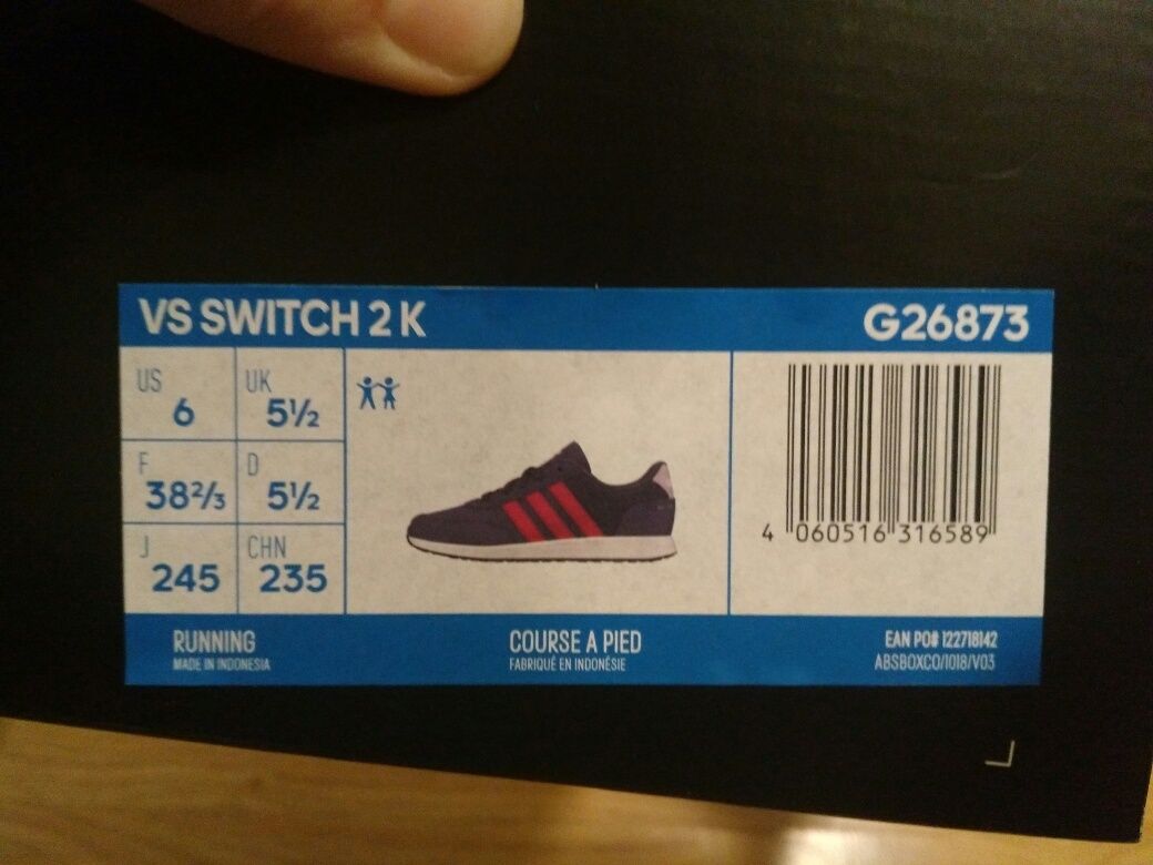 Nowe Buty adidas vs switch 2 rozmiar 38 2/3 wkładka 25 cm