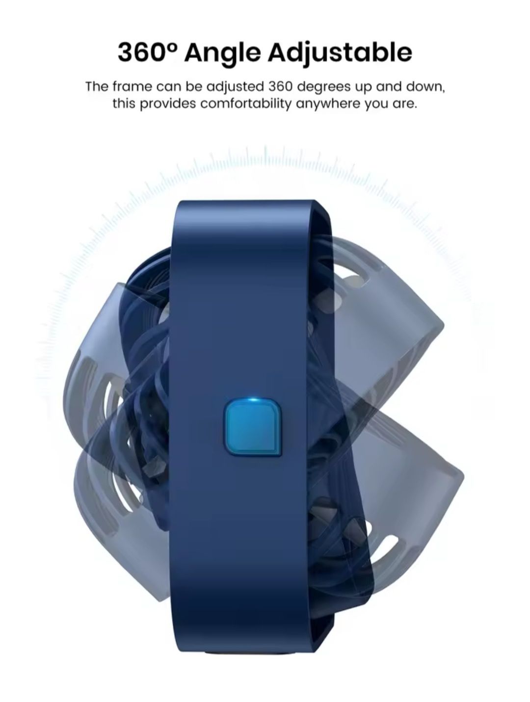 Портативний вентилятор usb TOPK, моб кондиціонер настільний акумулятор