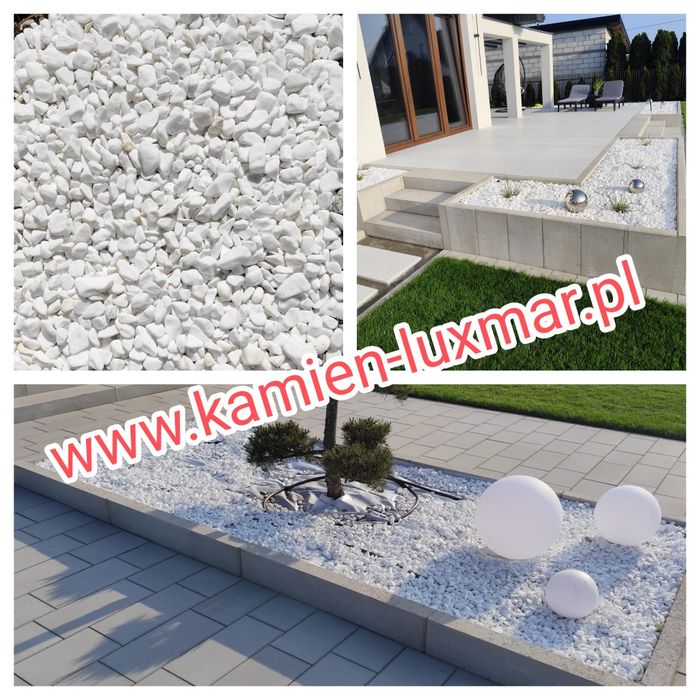 Otoczak biały Promocja! Marmur OTOCZAK śnieżnobiały kamień ogrodowy