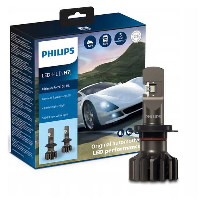 Żarówki LED H7 Philips LED Ultinon Pro9100 HL H7 12V/24V