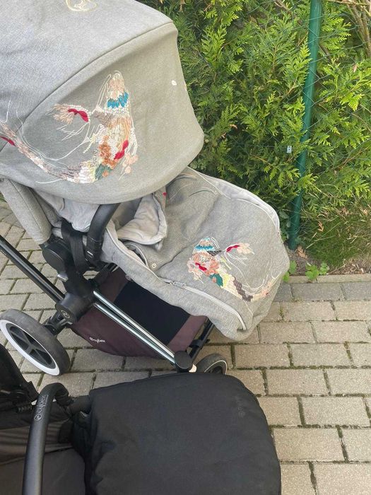 Zestaw 2w1 szary priam spacerowka gondola  2.0 cybex koi