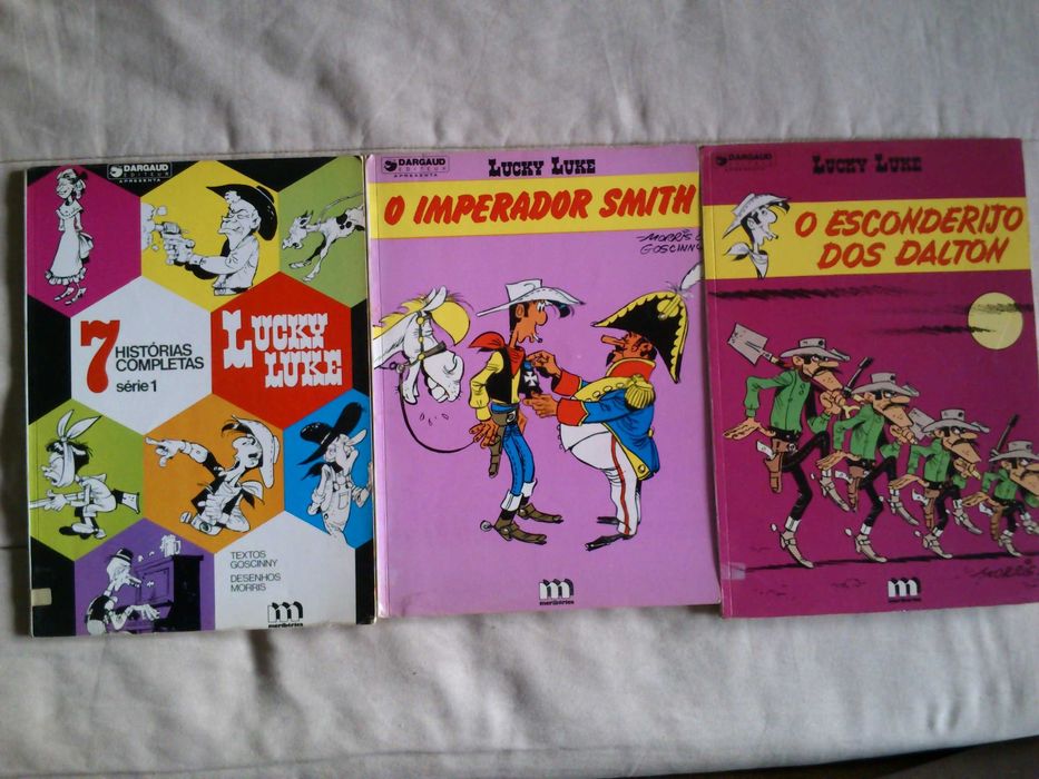 3 livros Lucky Luke, editora Meribérica, capa /lombadas em bom estado