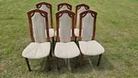 Komplet 6 krzeseł / 6 sztuk krzesło drewniane tapicerowane