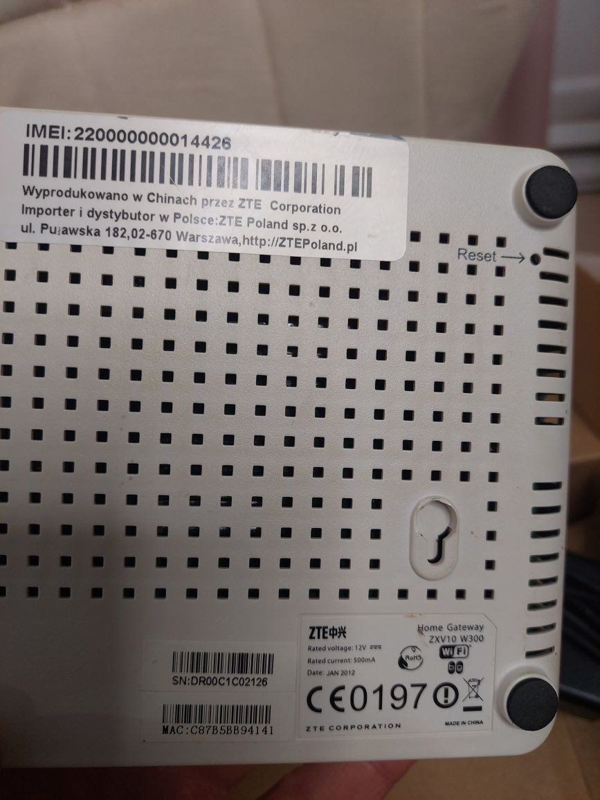 Router ZTE  ADSL modem