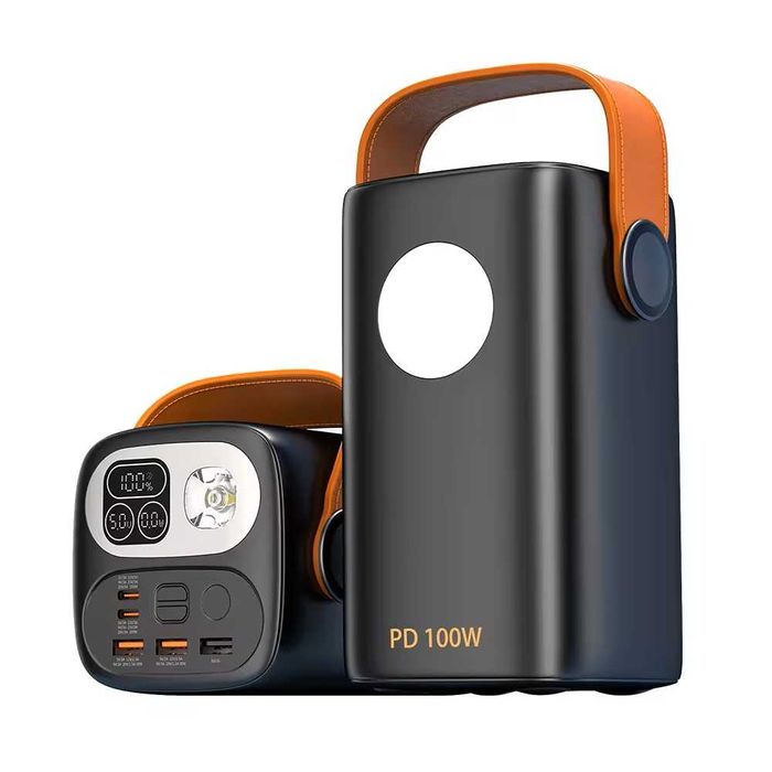 Повербанк ETU100 60000маг Type-C 100W з ліхтарем, 2*USB-C/3*USB-A