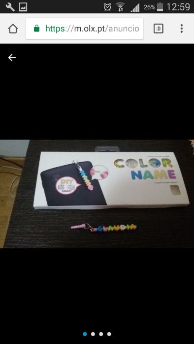 Caixa de letras para fazer pendente (portes incluídos)