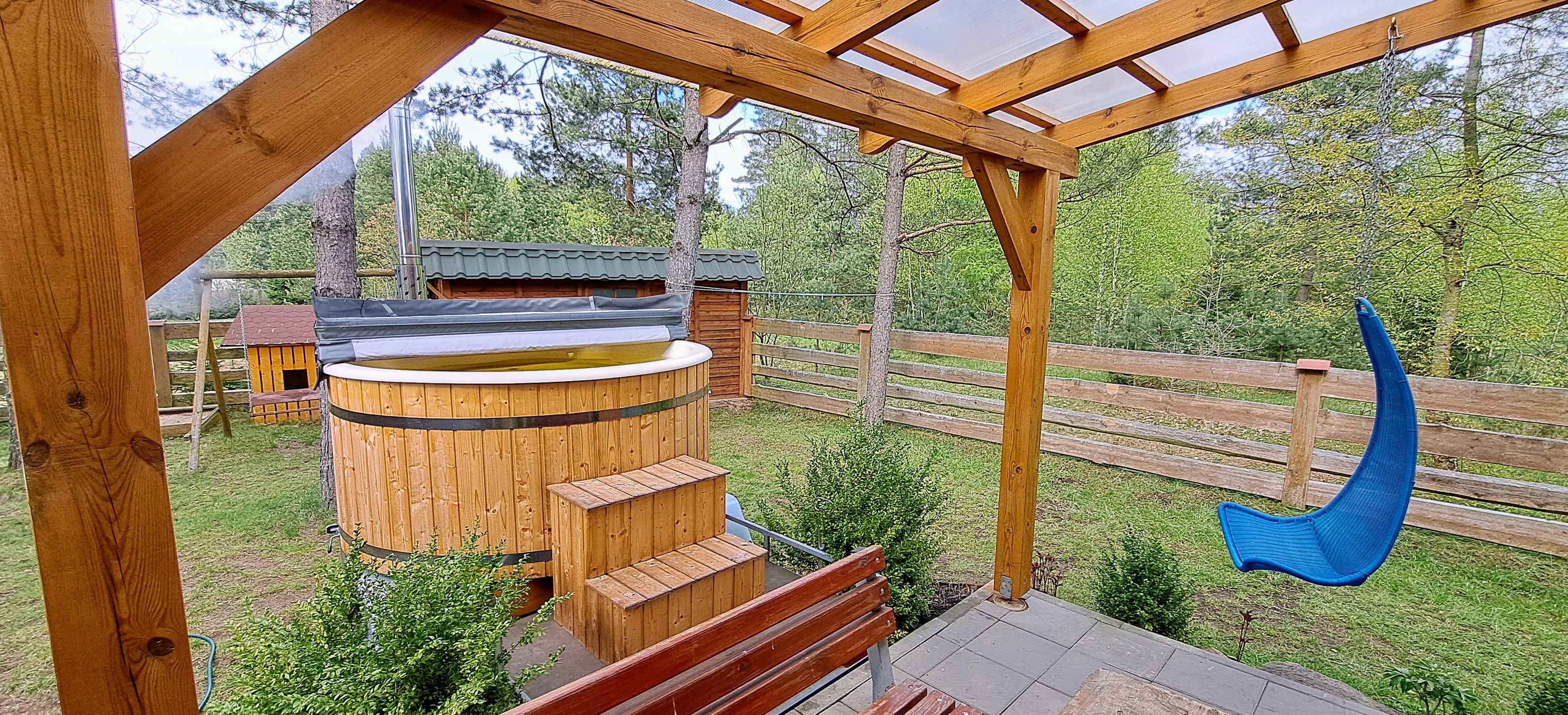 Domek / apartament w Puszczy Augustowskiej - balia / jacuzzi