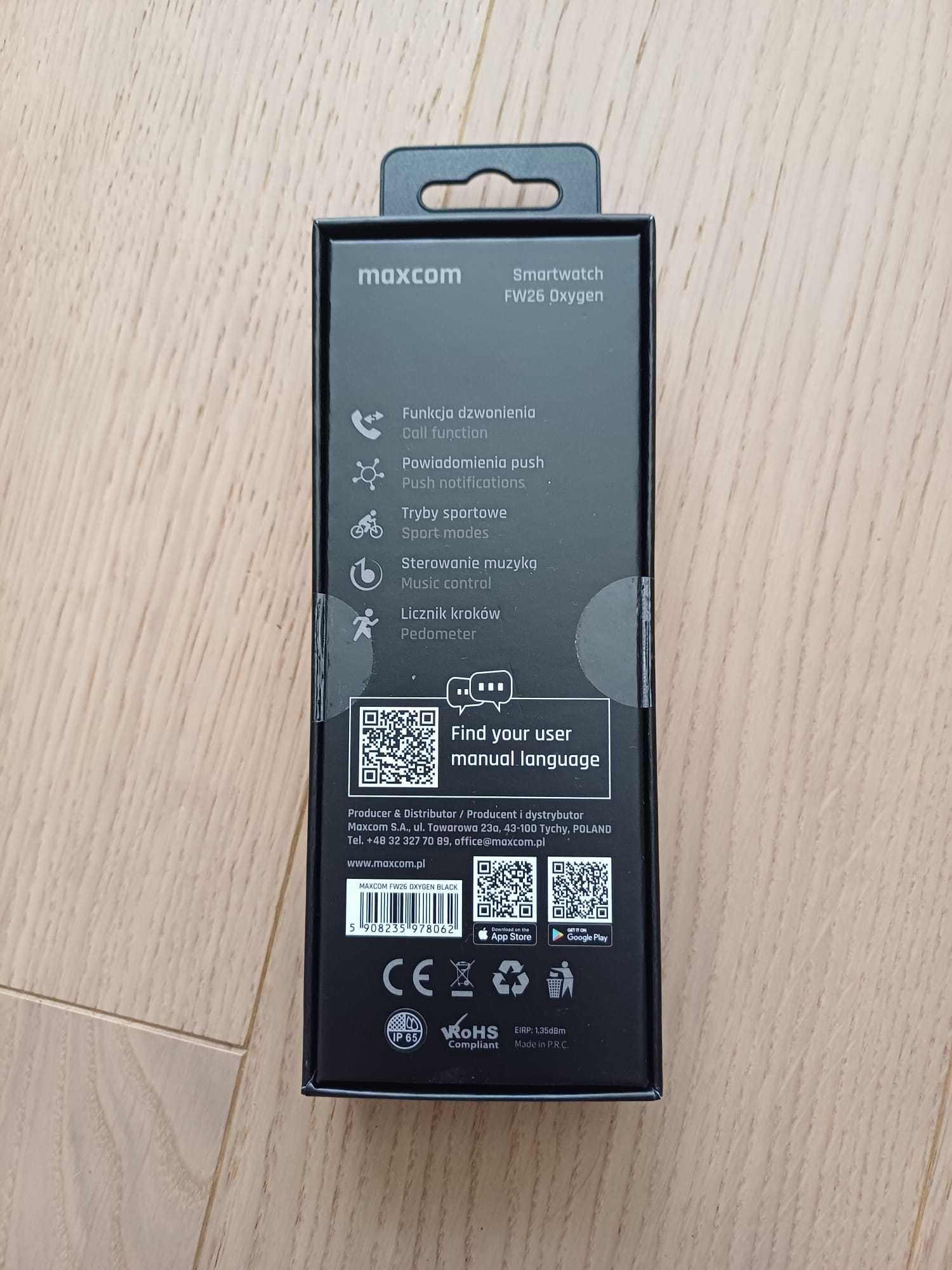 Smartwatch Maxcom FW26 Oxygen Pro czarny