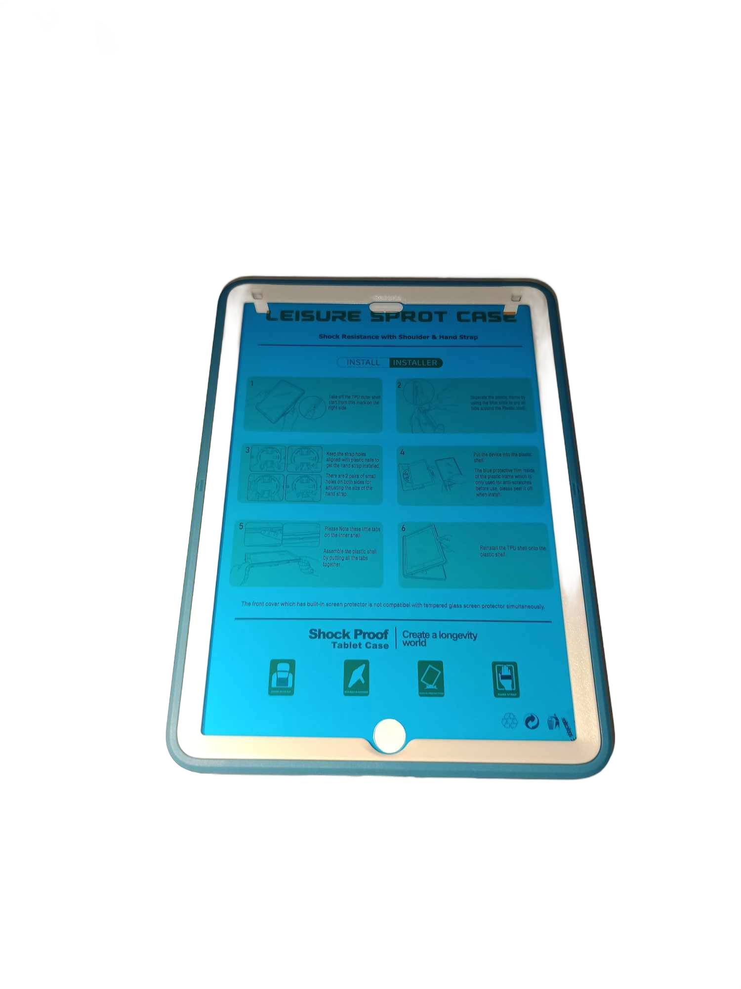 Etui do iPad 9.7" Pancerne z Obrotową Podstawką Niebieskie