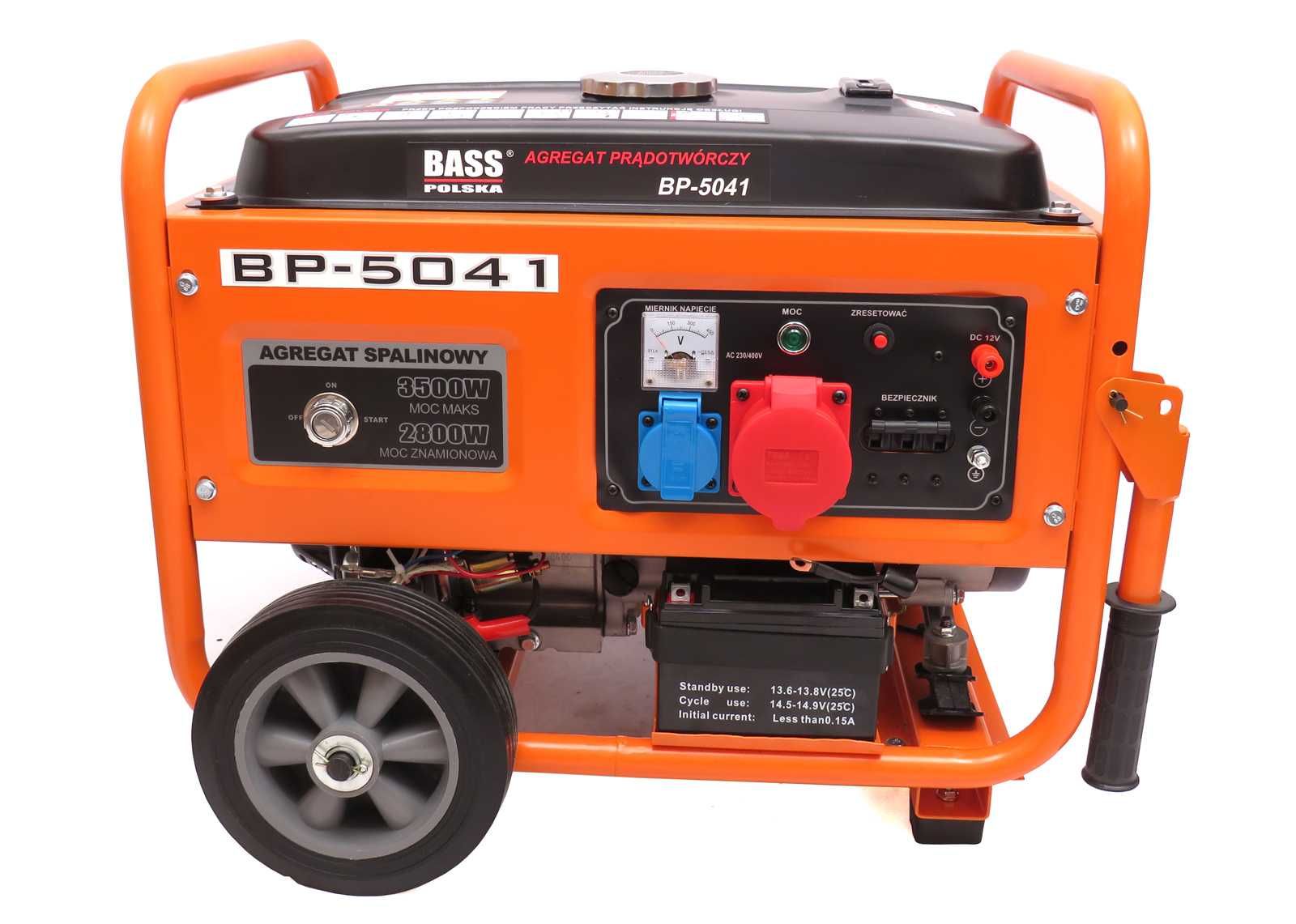 BASS POLSKA Agregat Prądotwórczy Generator Prąd 3500w 230v/400v BP5041