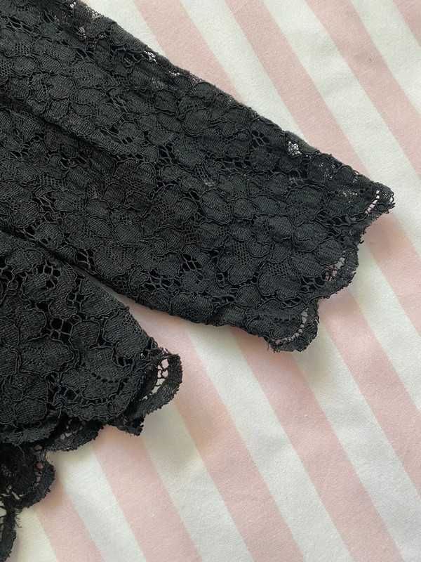 Czarna koronkowa rozpinana bluzka Sommermann L/XL 40/42