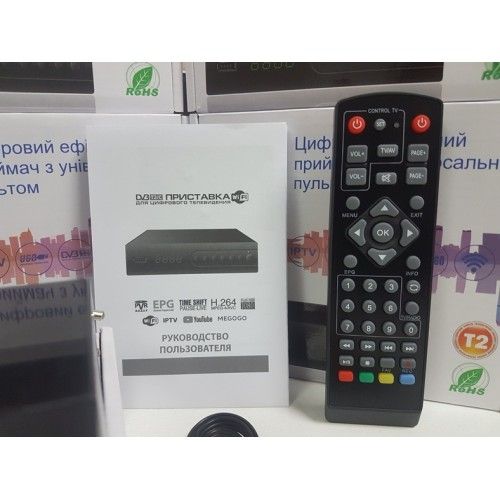 Цифровой DVB-T2 тюнер ресивер приставка GoldenStream T26 Обучаемый пул