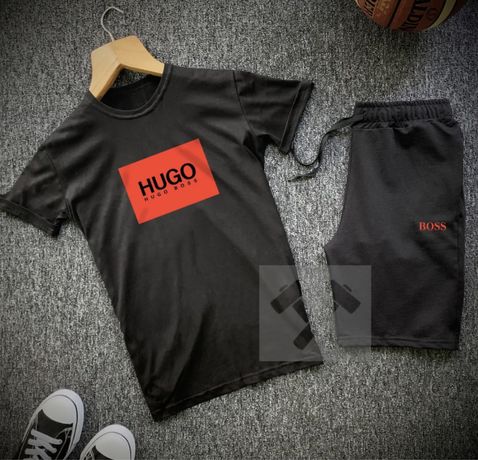 Мужские комплекты шорты + футболка Hugo Jordan Tnf Ellesse Reebok Ck
