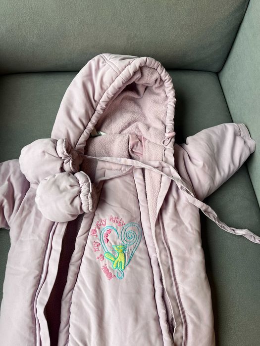 Wiosenny Kombinezon Niemowlęcy Polarowy, Rozmiar 62 cm (0-3 miesiące)