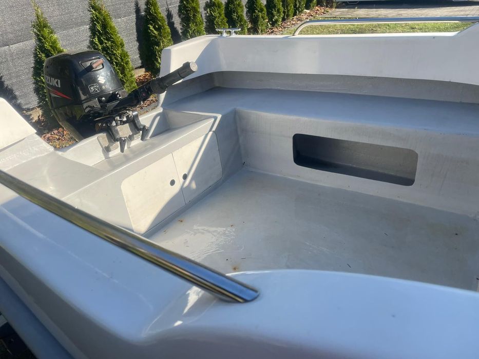 Łódź kabinowa łódka motorowa wędkarska fiord 425 + silnik zaburtowy
