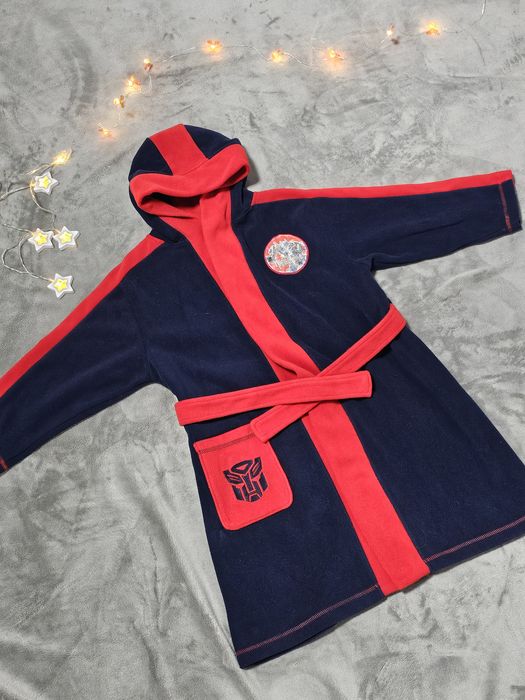 Szlafrok ciepły chłopięcy z polaru Transformens 116cm