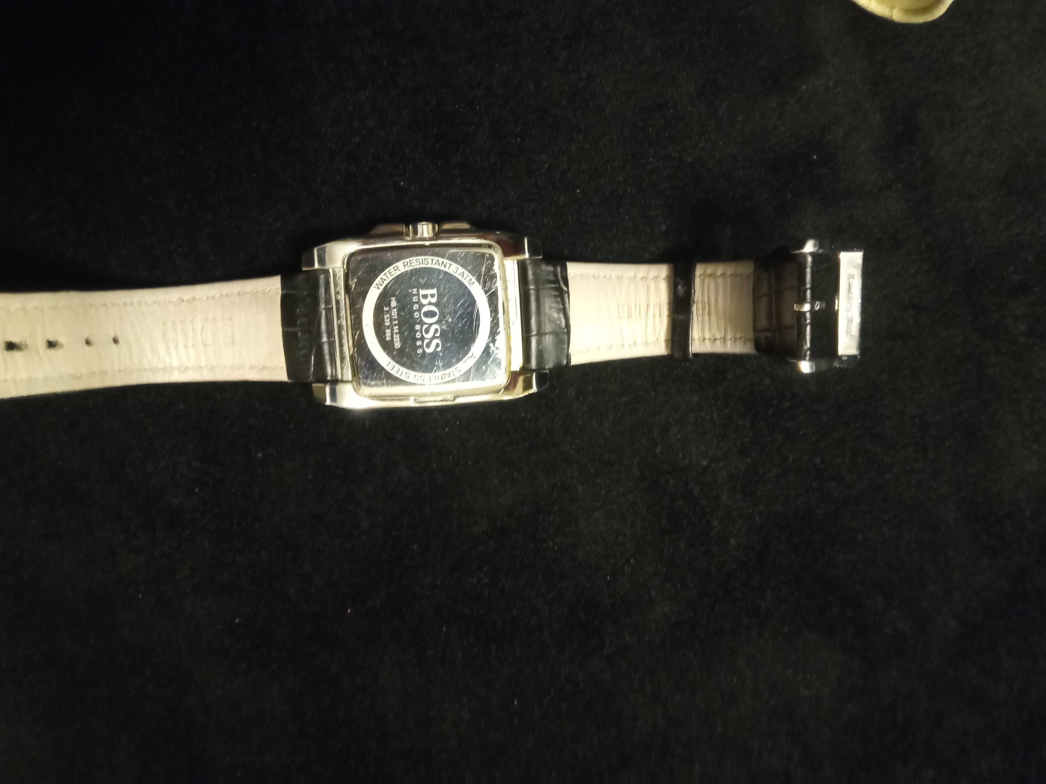 Klasyczny zegarek męski na pasku Hugo Boss. Oryginalny