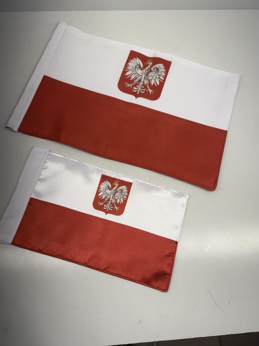 Flaga polski bardzo mocna podwójna