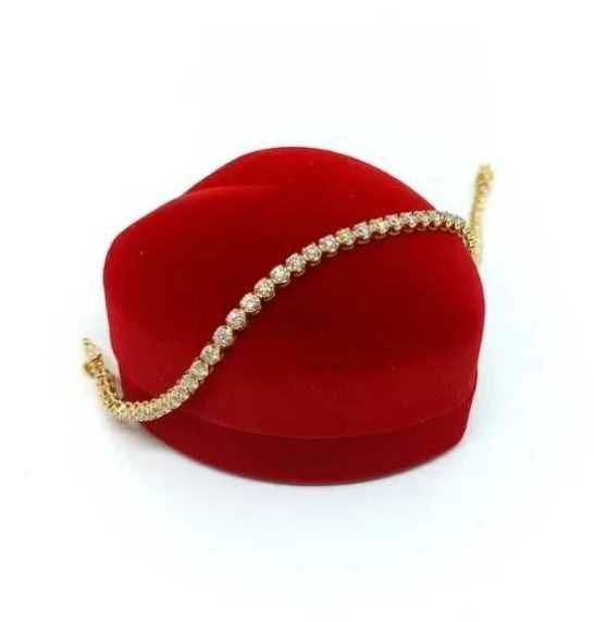 Złota bransoletka Tenisówka Diamenty 58szt 2,12ct Pr.750 W:7,35gr 18cm