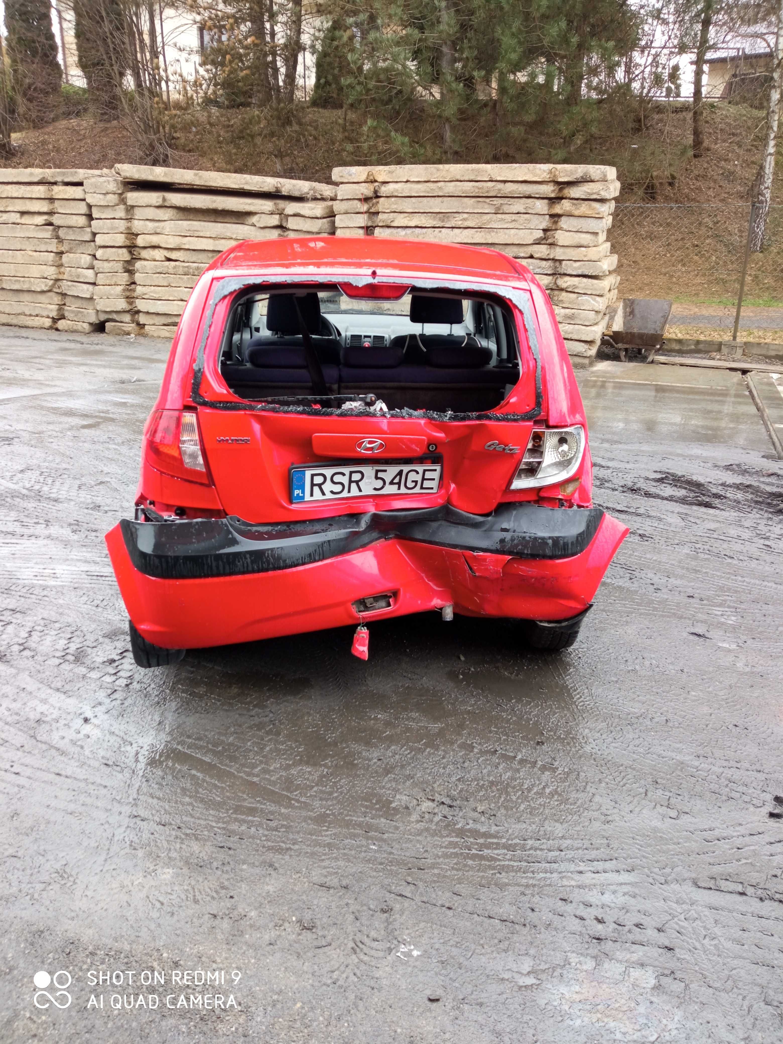 Hyundai getz powypadkowy w całości