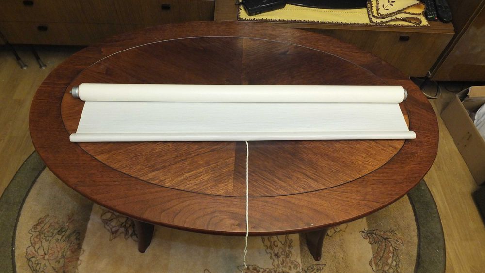 Roleta okienna mocna impregnowana 90x220cm + uchwyty kolor kremowy