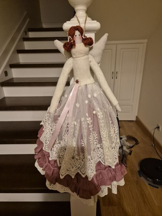 Anioł Tilda 65cm rękodzieło