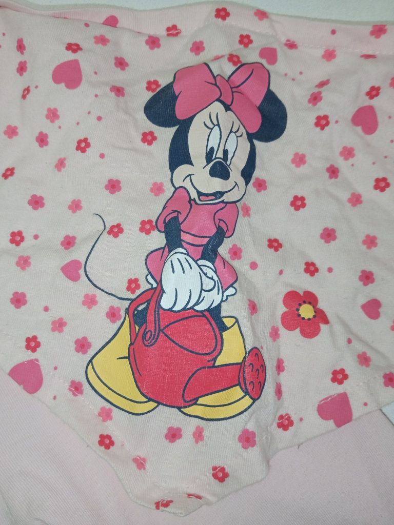 KappAhl r.92 różowe legginsy, chusta, apaszka Disney Myszka Mnnie.