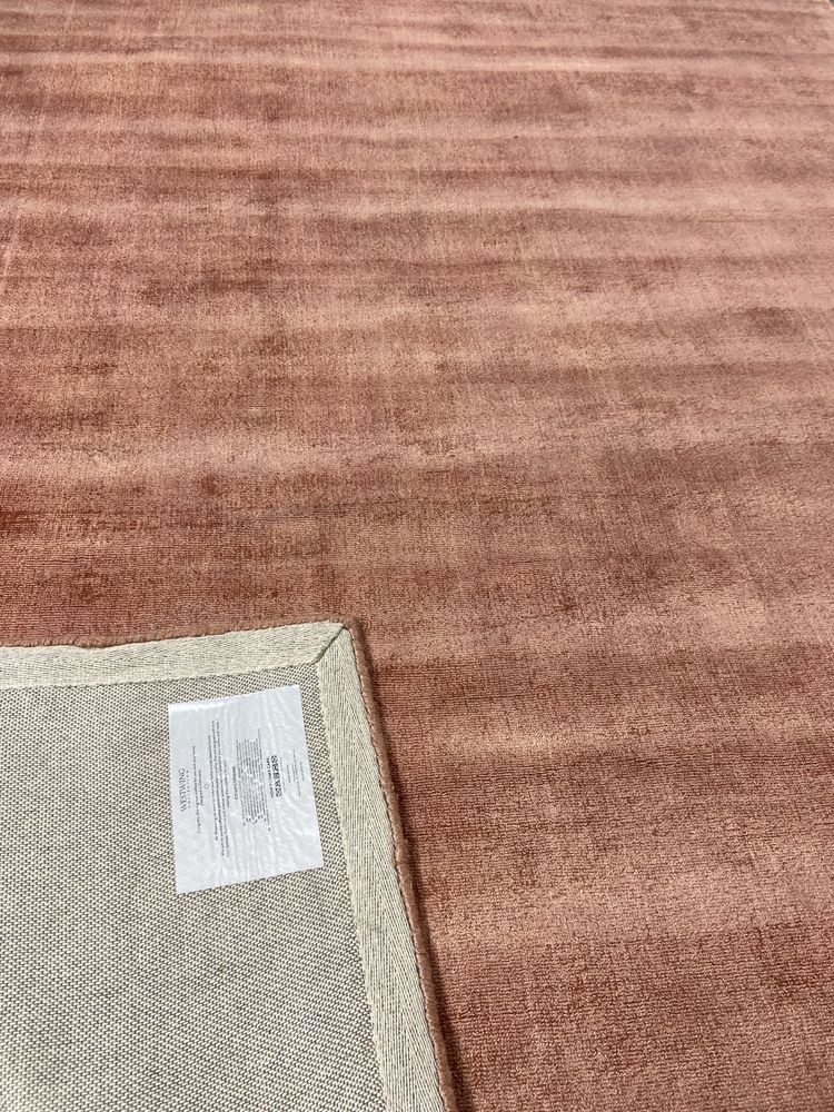 Ręcznie tkany dywan z wiskozy Jane 200x300 Terakota