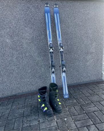 narty zjazdowe 166 cm męskie z butami rozmiar 43 cm wkladka i buty