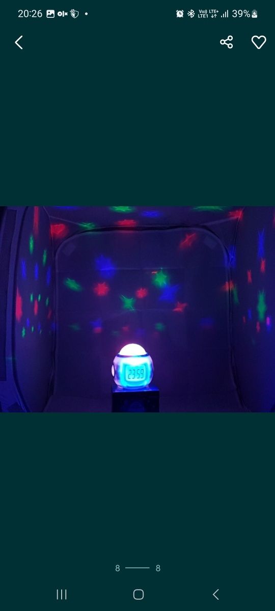 Nowy Budzik Projektor Gwiazd dla dziecka