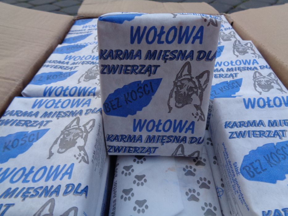 Karma-Mięso Wołowe Mrożone 10kg