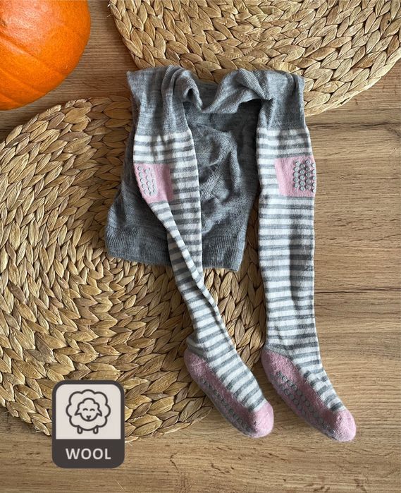 Wełniane rajstopy dziecięce 92 Safa na zimę