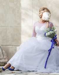 Biała suknia ślubna PRINCESKA welon, bolerko 38, 40, 42