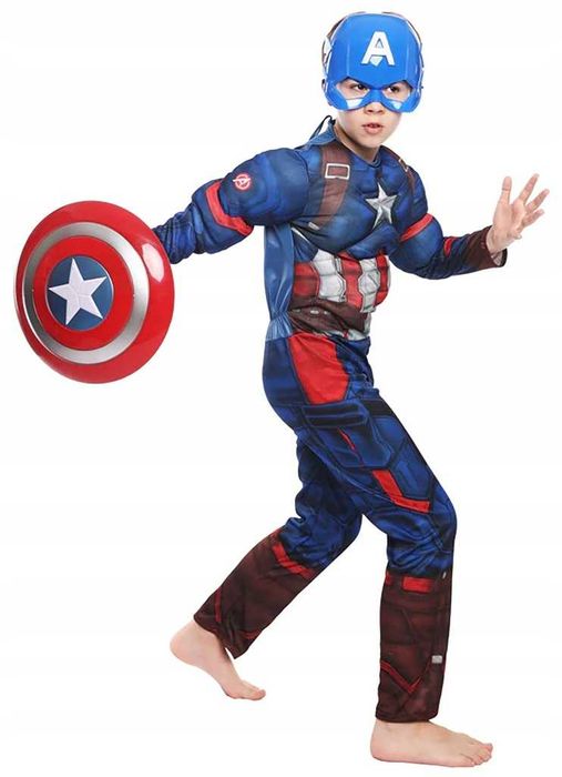 KAPITAN AMERYKA Avengers strój kostium maska tarcza rozmiar M/L