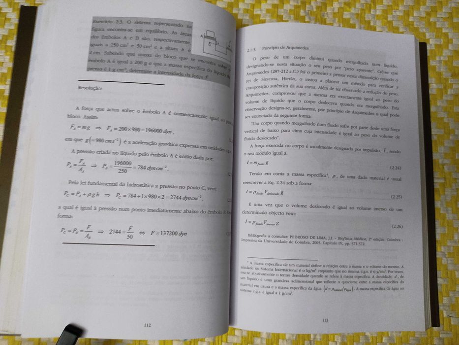 Biofísica Médica - Exercícios práticos 
 J. Pedroso Lima - M Botelho